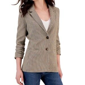 NWT Lucy Paris Women's Two-Button Notch-Collar Plaid Blazer - Size L